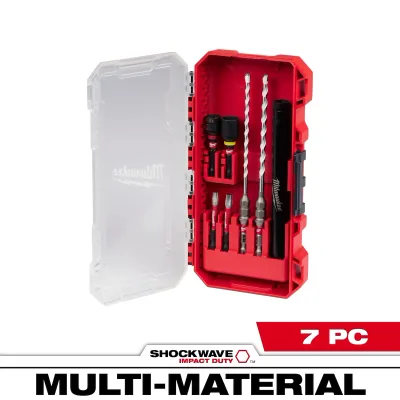 (7PC) SHOCKWAVE Impact Duty™ Carbide Multi-Material Drill Bit Concrete Screw Installation Kit