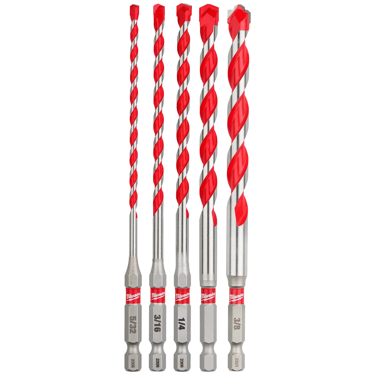 (5PC) SHOCKWAVE™ Carbide Hammer Drill Bit Kit