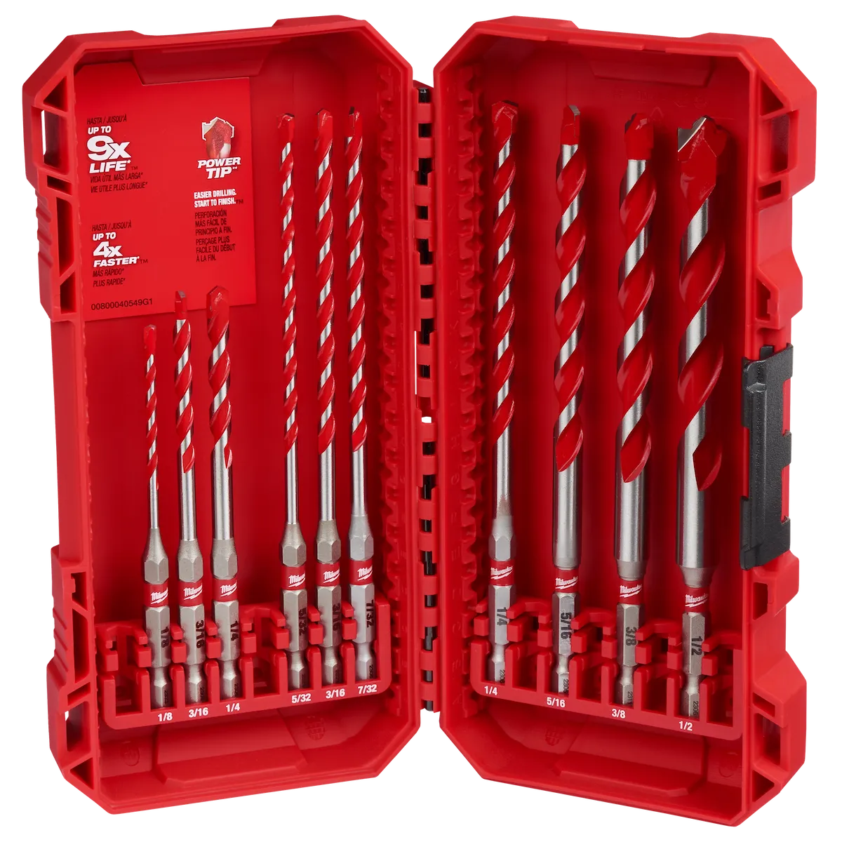 (10PC) SHOCKWAVE Impact Duty™ Carbide Hammer Drill Bit Set