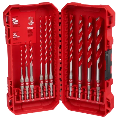 (10PC) SHOCKWAVE Impact Duty™ Carbide Hammer Drill Bit Set
