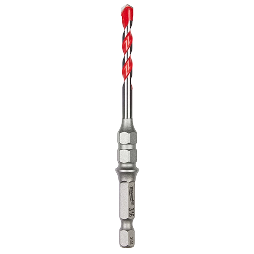 3/16" x 2" x 4" SHOCKWAVE Impact Duty™ Carbide Hammer Drill Bit w/ Hex Collar