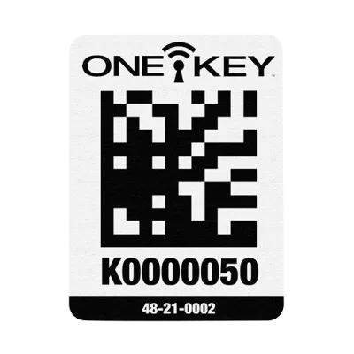 ONE-KEY Asset ID Tag – Lg. Plastic Surface