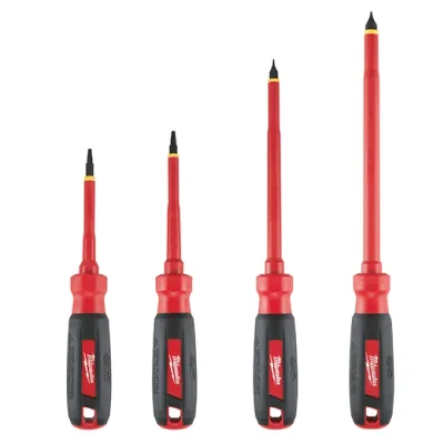 4 piece 1000V Insulated Screwdriver Set with Sqaure Recess