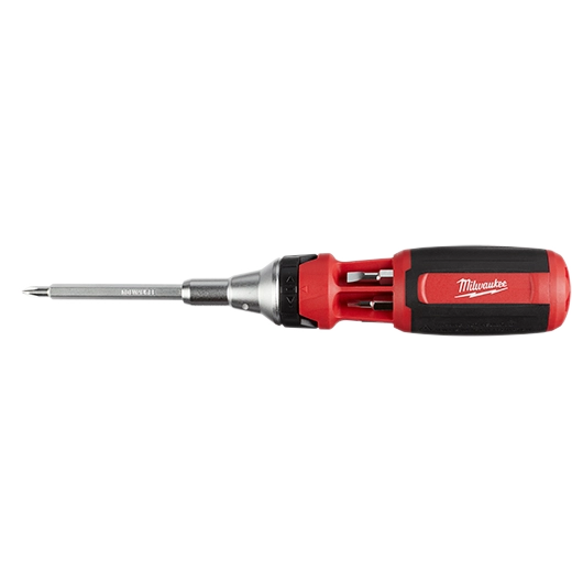9-IN-1 Square Drive Ratcheting Multi-Bit Screwdriver
