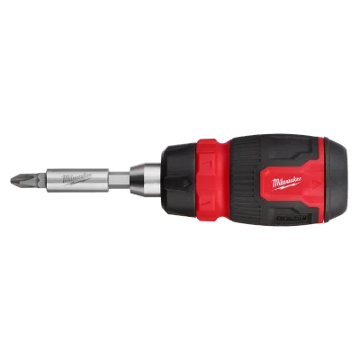 8-IN-1 Ratcheting Compact Multi-Bit Screwdriver