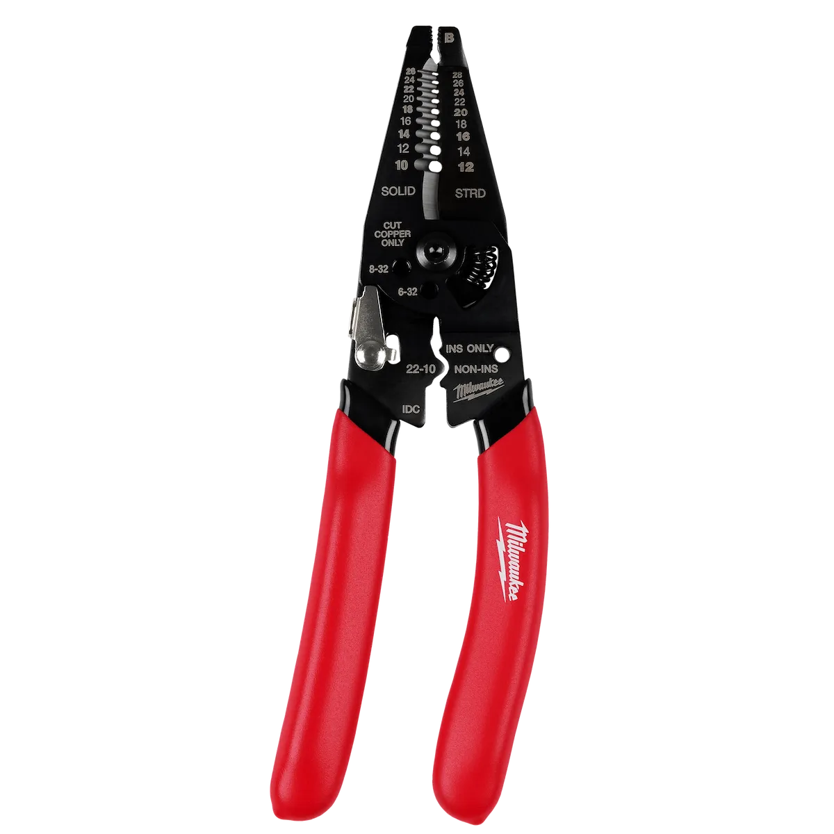 10-28 AWG Multi-Purpose Dipped Grip Wire Stripper & Cutter w/ Reinforced Head