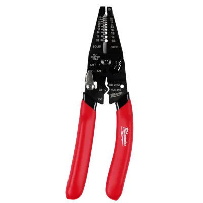 10-28 AWG Multi-Purpose Dipped Grip Wire Stripper & Cutter w/ Reinforced Head