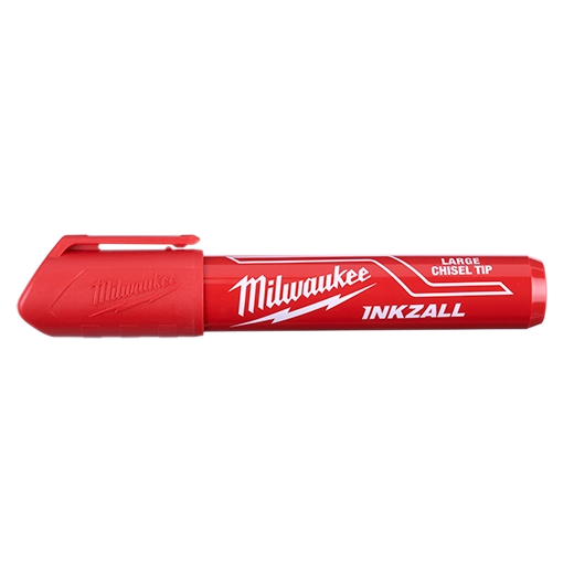 12PC INKZALL Large Chisel Tip Red Marker