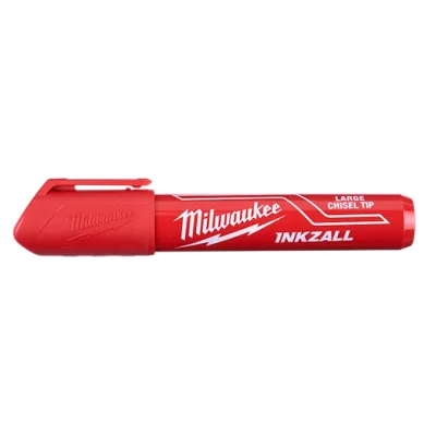 12PC INKZALL Large Chisel Tip Red Marker