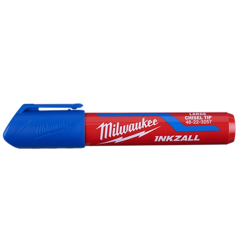 12PC INKZALL Large Chisel Tip Blue Marker