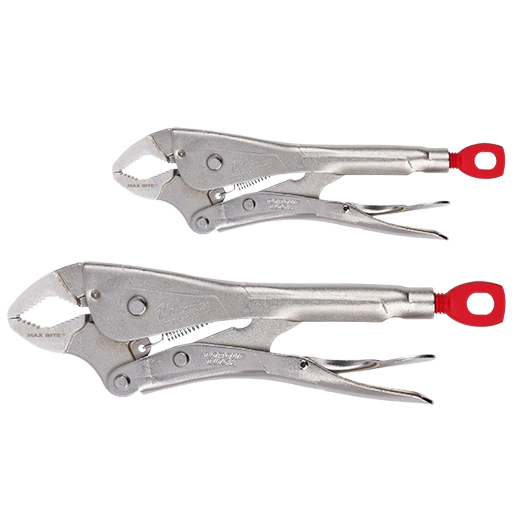 2 Piece 7" & 10" Curved Jaw Locking Pliers with Maxbite