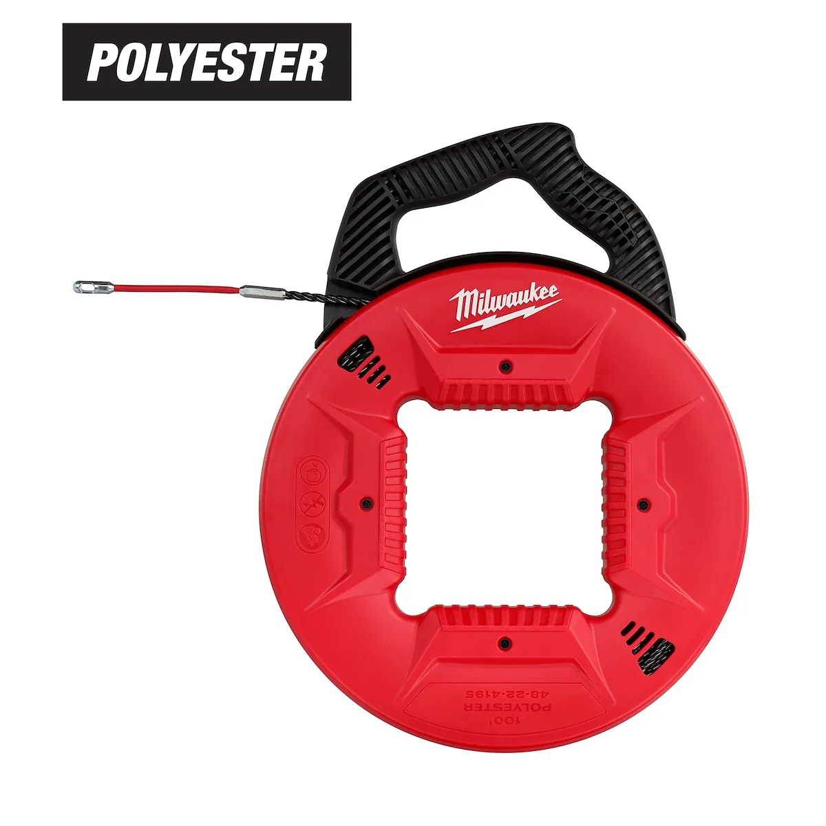 100' Polyester Fish Tape w/Flexible Metal Leader