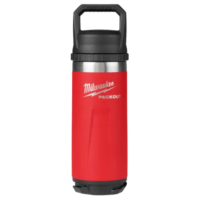 18OZ Red PACKOUT™ Insulated Bottle with Chug Lid