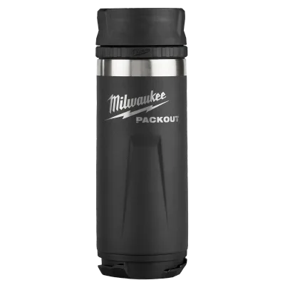18OZ Black PACKOUT™ Insulated Bottle with Sip Lid
