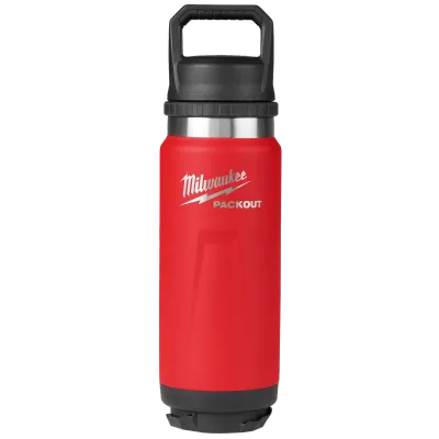 24OZ Red PACKOUT™ Insulated Bottle with Chug Lid