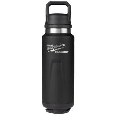 36OZ Black PACKOUT™ Insulated Bottle with Chug Lid