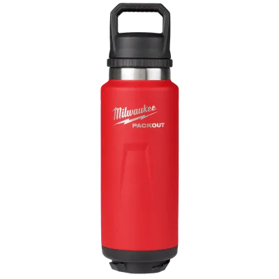 36OZ Red PACKOUT™ Insulated Bottle with Chug Lid