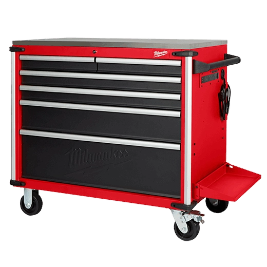 6-Drawer Mobile Work Station w/ Stainless Steel Top
