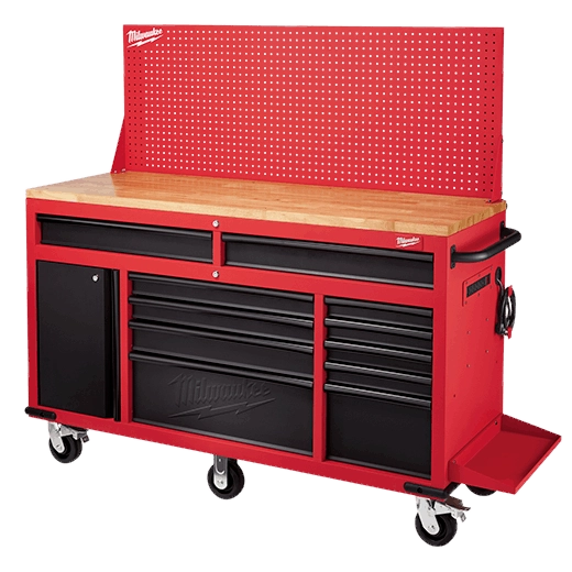 61" Mobile Work Station with Hardwood Top