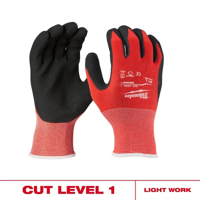Milwaukee Tool Cut Level 1 Nitrile Dipped Gloves 48-22-8902E