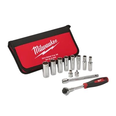 12PC 3/8" Drive SAE Ratchet and Socket Set
