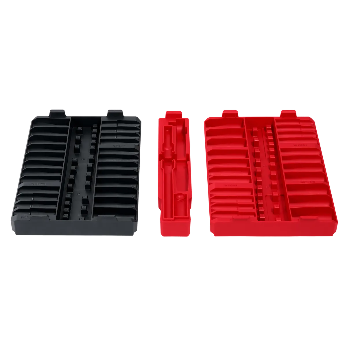 98PC 3/8" Drive 6PT & 12PT Metric & SAE Ratchet and Socket Trays