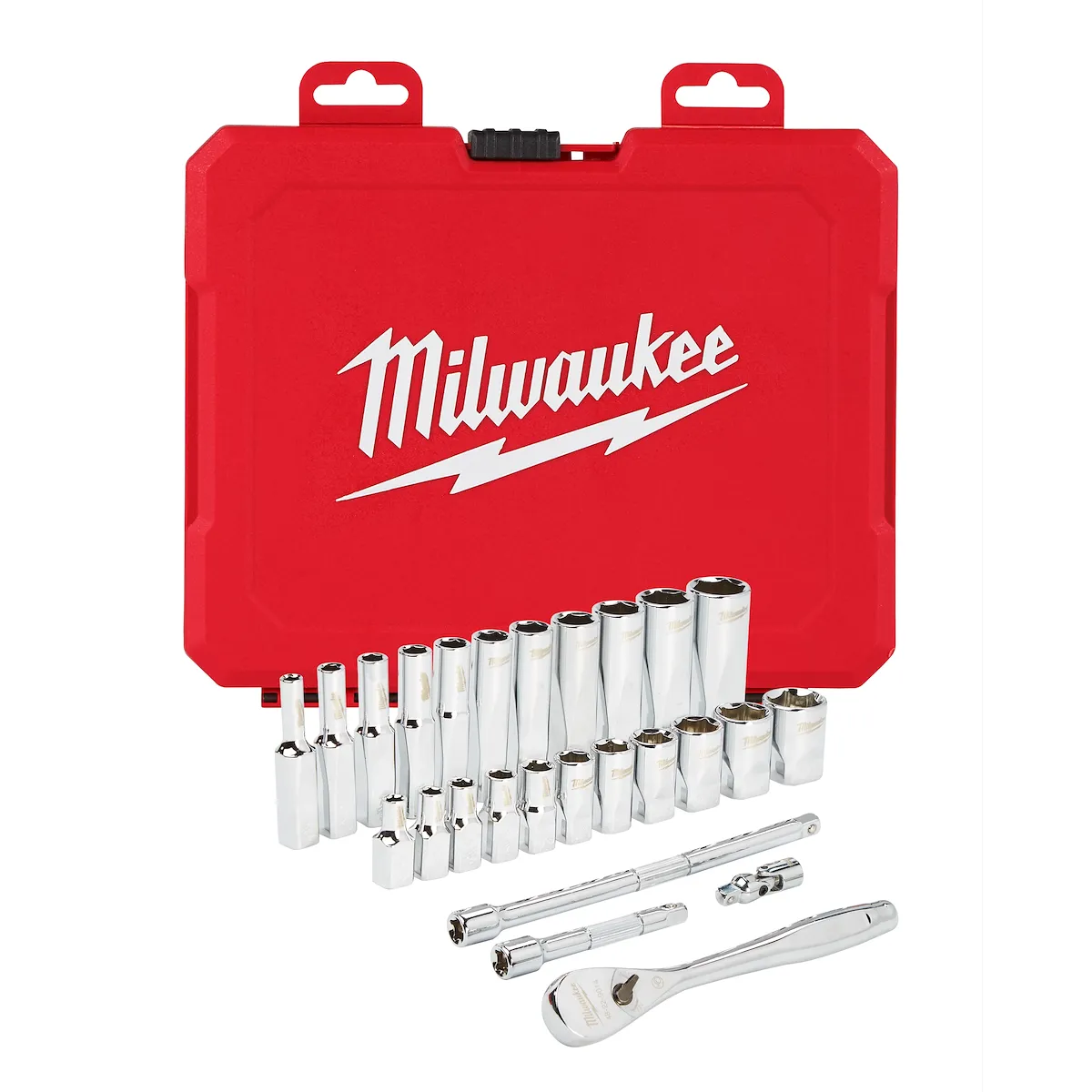 1/4" 26PC Drive Ratchet & SAE Socket Set | MILWAUKEE® Tool