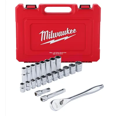 (22PC) SAE 1/2" Drive Ratchet & Socket Set