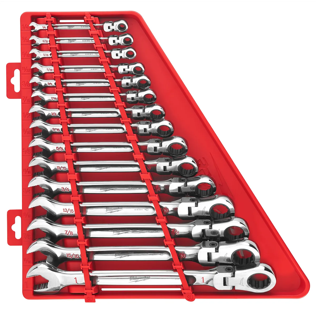 (15PC) SAE Flex Head Ratcheting Combination Wrench