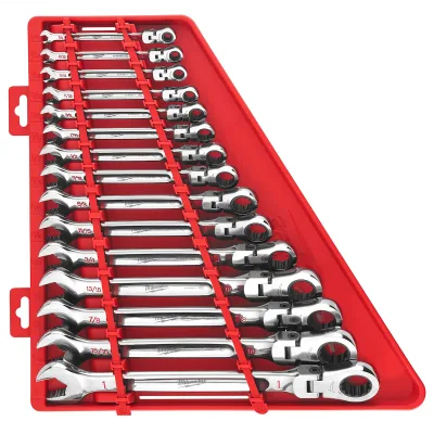 (15PC) SAE Flex Head Ratcheting Combination Wrench