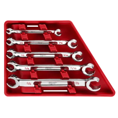 5PC Double End Flare Nut Wrench Set - SAE