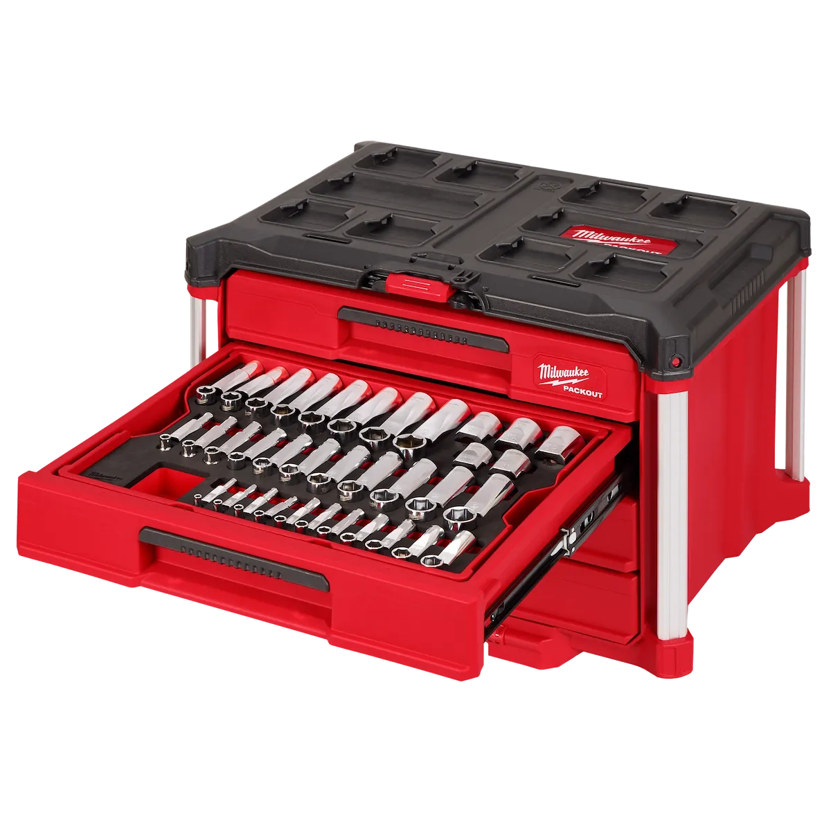 242PC. 1/4”, 3/8”, & 1/2” Drive Metric & SAE Ratchet & Socket Set