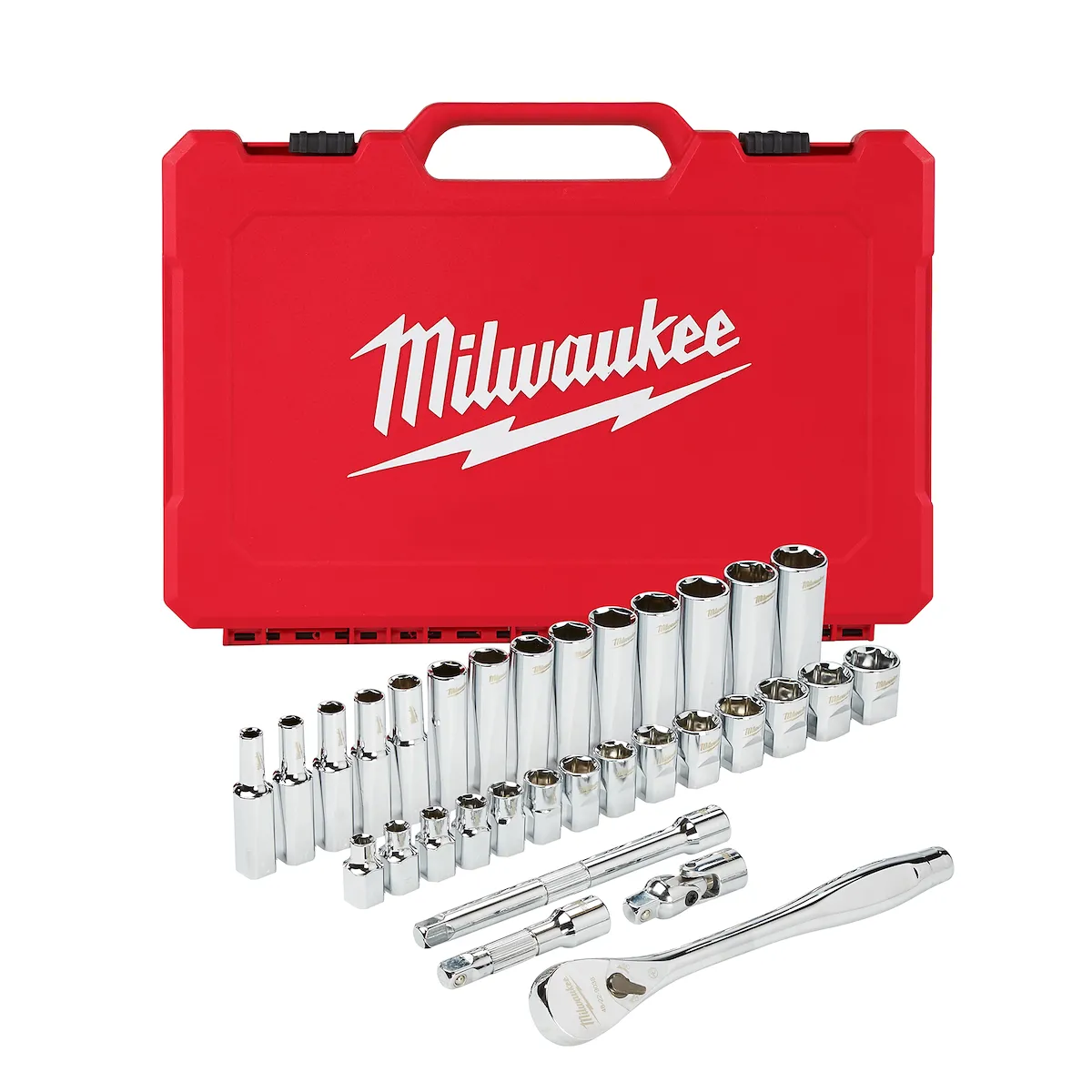 3/8" 32PC Drive Ratchet & Metric Socket Set | MILWAUKEE® Tool