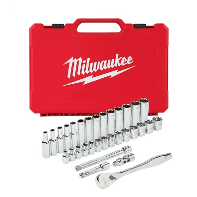 3/8" 32PC Drive Ratchet & Metric Socket Set | MILWAUKEE® Tool