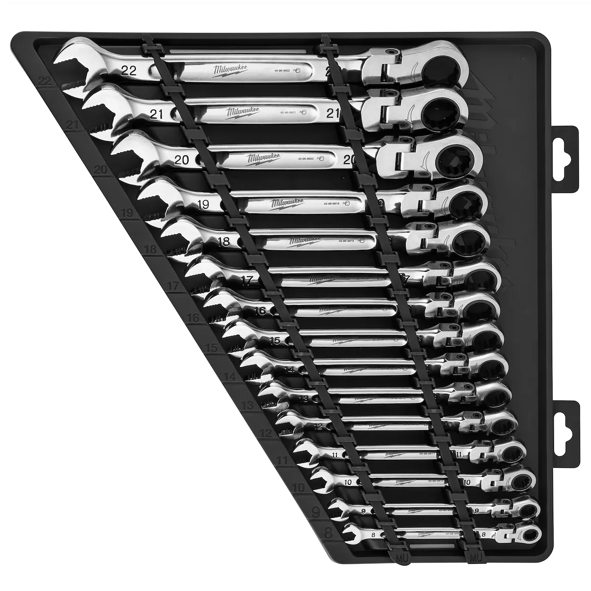 (15PC) Metric Flex Head Ratcheting Combination Wrench