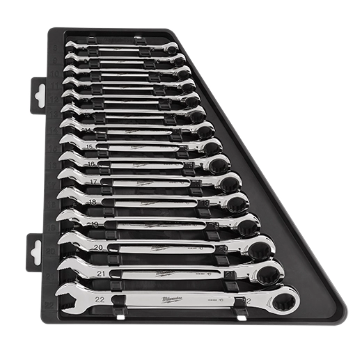 15PC Metric Ratchet Combination Mechanic Wrench Set