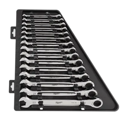 15PC Metric Ratchet Combination Mechanic Wrench Set