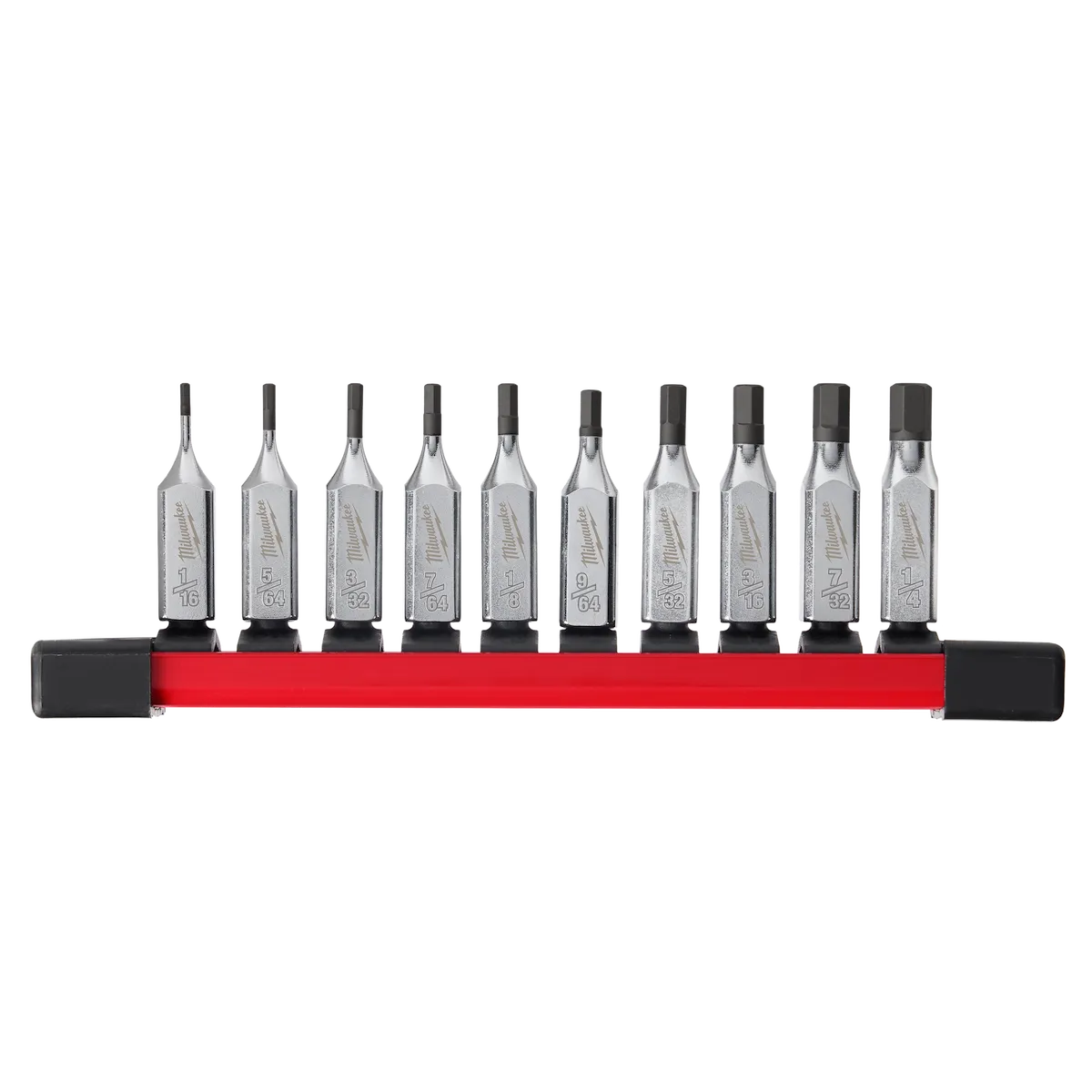 (10PC) 1/4" Drive Hex Bit Socket Set - Sae