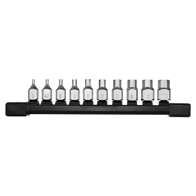 10PC Low-Profile Hex Bit Socket Set - Metric