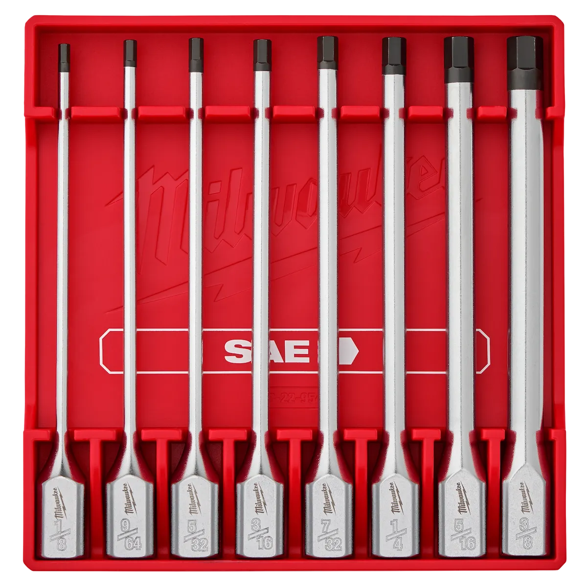 8PC 3/8" Drive Long Hex Bit Socket Set - SAE