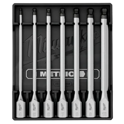 7PC 3/8" Drive Long Ball End Hex Bit Socket Set - Metric