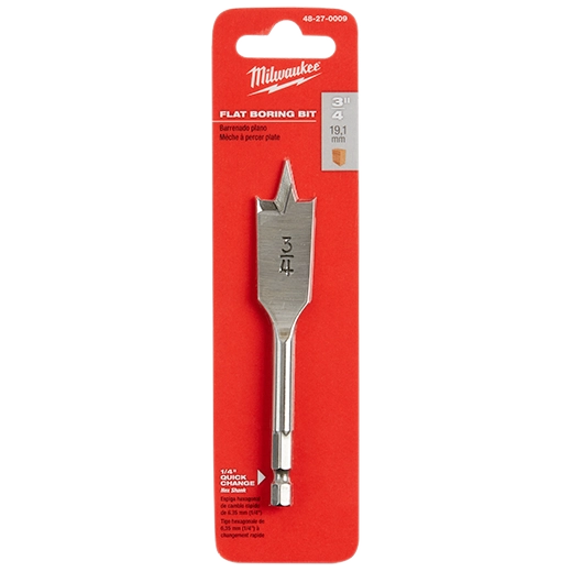 Milwaukee Tool (6) 1/2" x 4.5" Flat Boring Bit 48-27-0009