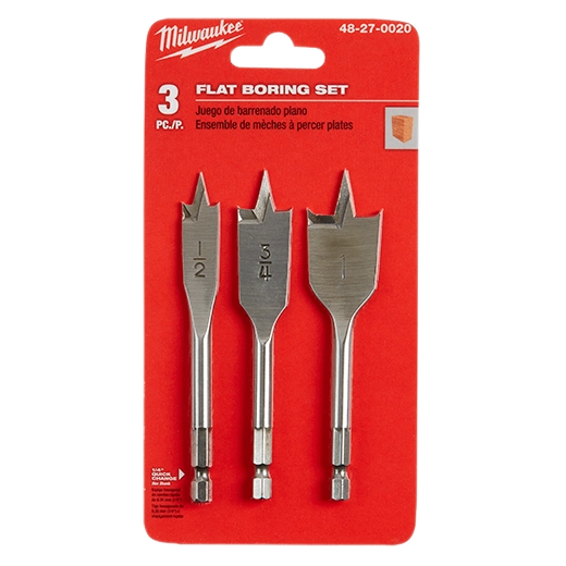 Milwaukee Tool 13 Piece Flat Boring Spade Bit Set 48-27-0020