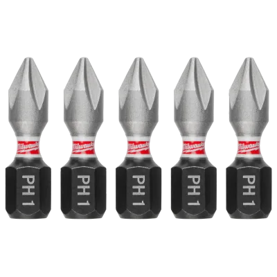 SHOCKWAVE™ 1" Impact Duty Phillips #1 Insert Driver Bits (5 PK)