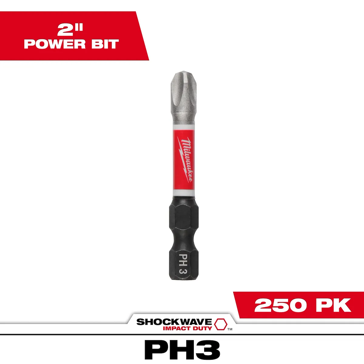 SHOCKWAVE™ 2" Power Bit PHILLIPS #3 Bulk 250