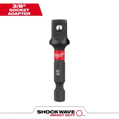 SHOCKWAVE™ 1/4" Hex to 3/8" Square Socket Adapter