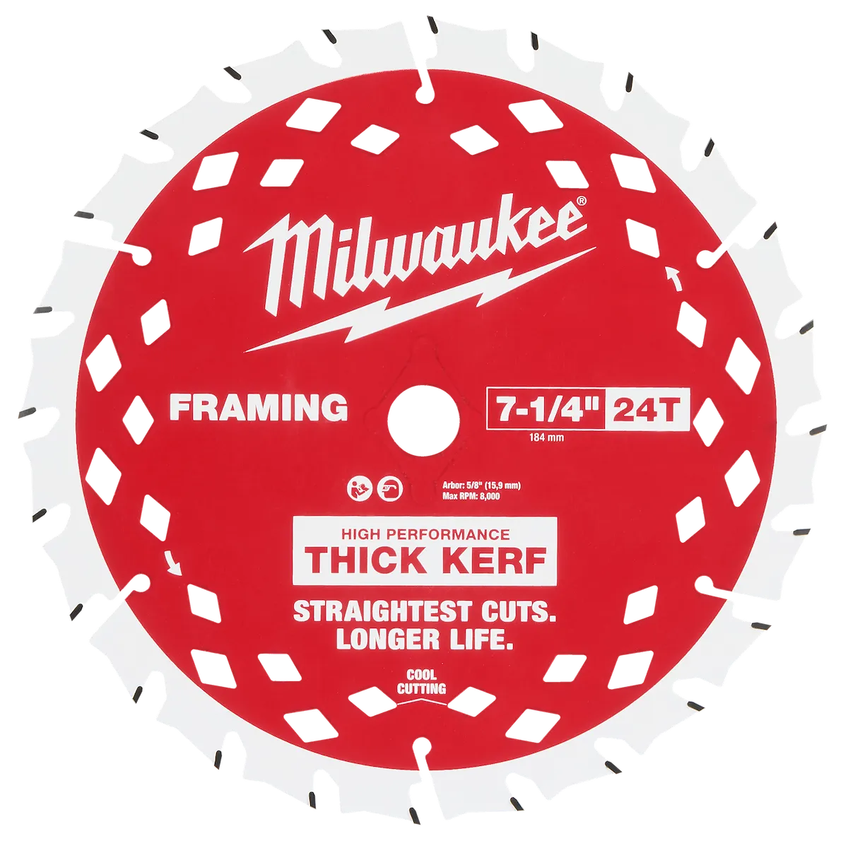 (25PK) 7-1/4" 24T Thick Kerf Framing Circular Saw Blades