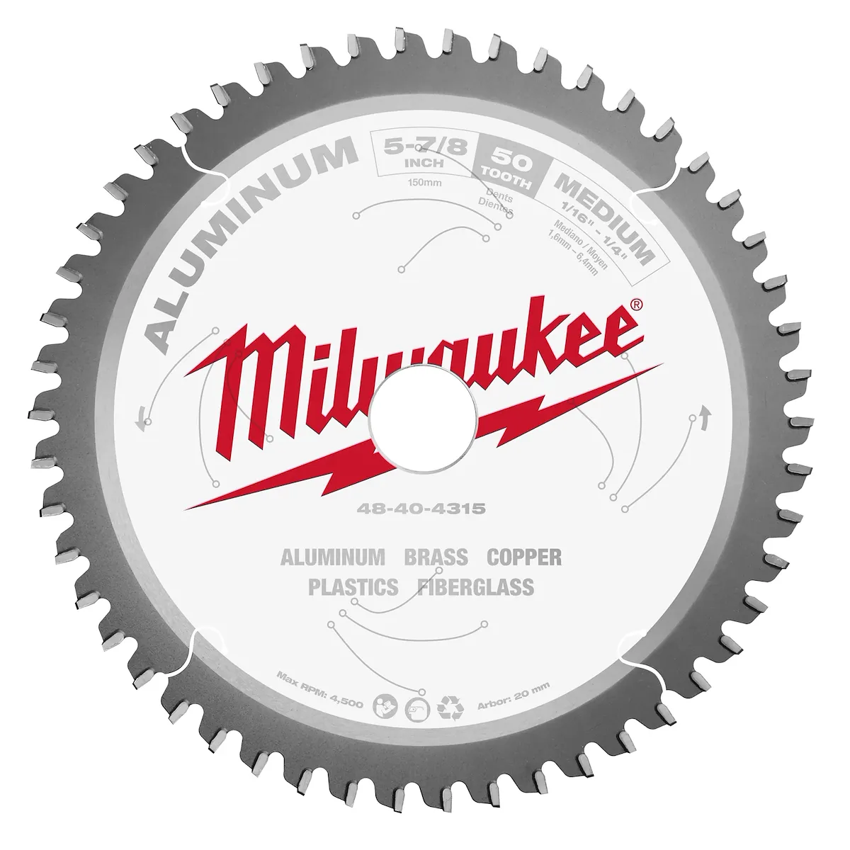 Milwaukee Tool Metal Cutting Circular Saw Blades 48-40-4315