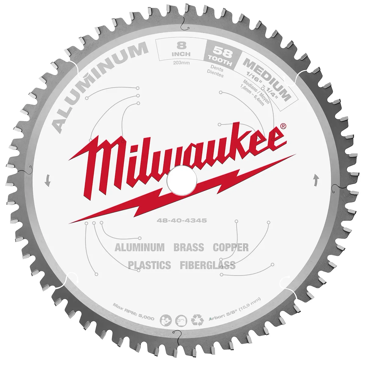 Milwaukee Tool Metal Cutting Circular Saw Blades 48-40-4345