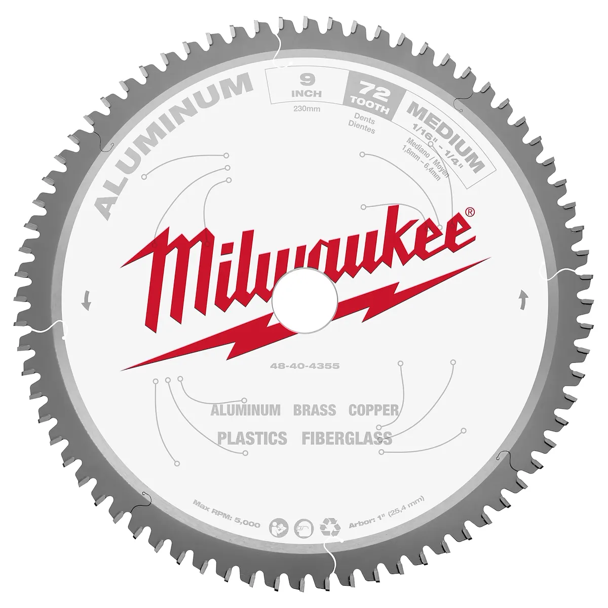 Milwaukee Tool Metal Cutting Circular Saw Blades 48-40-4355